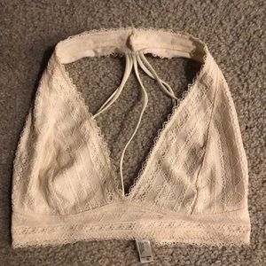 Beige halter bralet